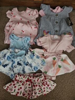 Baby Girl Dress & Cherry Skirt Bundle